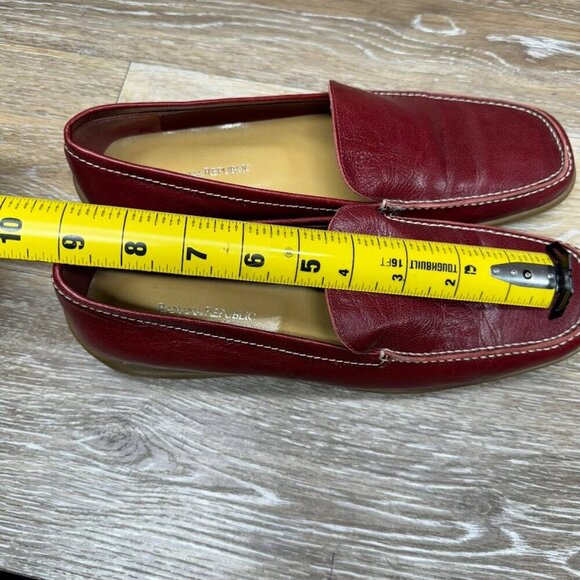 Banana Republic Red Leather Square Toe Loafer Women's See Pictures for Sizing - Picture 5 of 7